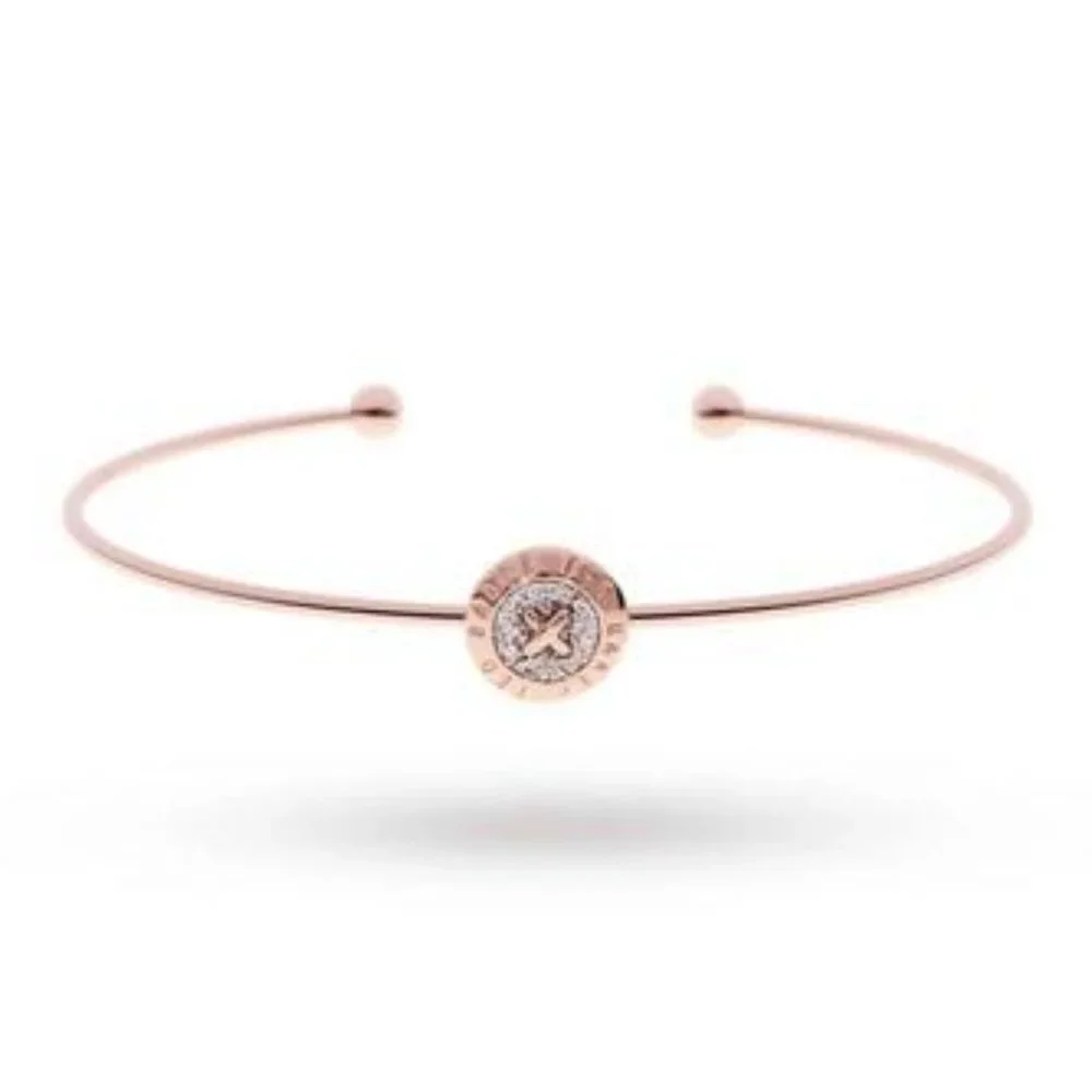 Ted Baker Elvas Rose Gold Glitter Dust Mini Button Cuff